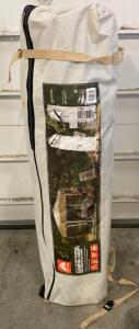 Ozark Trail 11.5' x 10' Hexagonal Glamping Canopy, Mesh Sides, LED Lights, UPF 50+, Carry Bag
