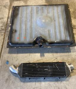 Universal Air-to-Air Front Mount Intercooler 22"x7"x3" w/ Welded Repairs & Classic Steel Fuel Tank