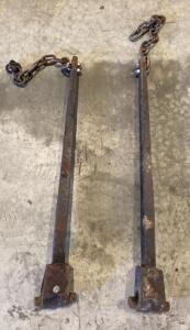 (2) B. COTA 3-Point Hitch Lower Lift Arms, 37" Length, Category II, with Chains
