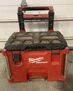 Milwaukee PACKOUT Rolling Tool Box, 22"x18.6"x25.6", 9" Wheels, 250 lb Capacity, Telescoping Handle