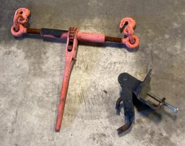 Ratchet Load Binder for 3/8-1/2 in. Chain & Stake Pocket D-Ring Tie Down, 5,400 lbs WLL