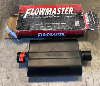 Flowmaster 40 Series Performance Muffler, 2.5" Inlet/Outlet, Black Coated, Universal Fit