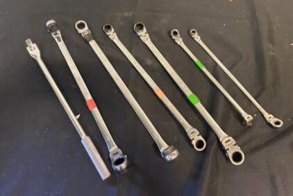 Mountain/Kobalt Flex-Head Ratcheting Metric Wrench Set, 8-19mm, 7 Pc, Partial Model Nos. MTNxx