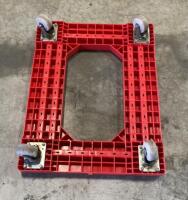 Akro-Mils RMD3018RC4PN Red Plastic Dolly, 30" x 18", 1,200 lb Capacity - 2