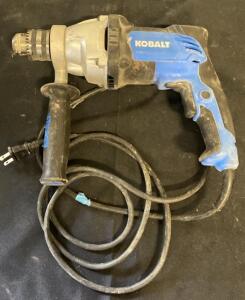 Kobalt 9 Amp 1/2" Corded Electric Drill, Model K09D-03, Variable Speed, 120V, Serial 002120 ( Works )