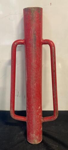 Manual Steel Post Driver, 30" Length, 3.5" Inner Diameter, Red