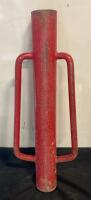 Manual Steel Post Driver, 30" Length, 3.5" Inner Diameter, Red