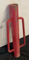 Manual Steel Post Driver, 30" Length, 3.5" Inner Diameter, Red - 2