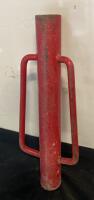 Manual Steel Post Driver, 30" Length, 3.5" Inner Diameter, Red - 3