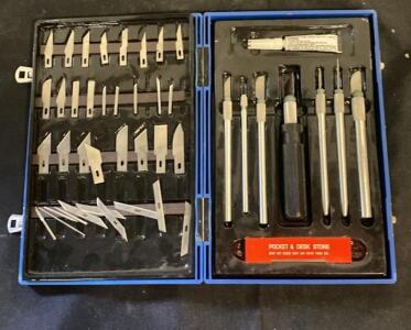 Precision Hobby Knife Set with 7 Handles, 26 Blades, and Accessories