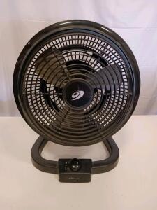 Bionaire Table Fan, 16" Blade, 3-Speed, Adjustable Tilt, Black, Electric, US Plug