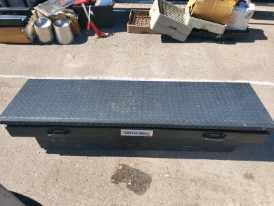 Better Built 70 Inch Black Diamond Plate Crossover Truck Tool Box &ndash; Full Size Pickup Bed