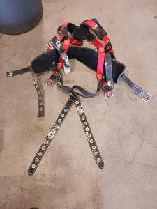Guardian Series 1 Full-Body Safety Harness, XL-XXL, 130-420 lbs Capacity, Red/Black