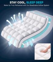 Panyu Dual Layer 4-Inch Gel Memory Foam Mattress Topper, King, Medium Support - 5