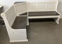 Farmhouse Style Kitchen Corner Dining Nook Set With Rectangular Table And L-Shaped Bench - 2