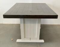 Farmhouse Style Kitchen Corner Dining Nook Set With Rectangular Table And L-Shaped Bench - 4