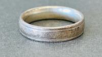 Men's Spinner And Non-Spinner Metal Rings Set (4 Pieces, Various Patterns, US Size ~9-12) - 7