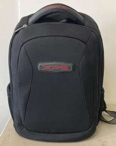 Dell XPS Black Laptop Backpack, Fits Up To 15.6" Laptops, Shock Absorbing Straps, Red Interior