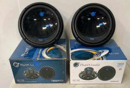 (2) New Planet Audio AC12D 12" 1800W Car Subwoofers, Dual 4 Ohm Voice Coil, 900W RMS, Pair, Boxed