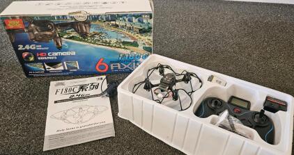 Holy Stone F180C Quadcopter Drone with 720P HD Camera, 2 Batteries, and Accessories