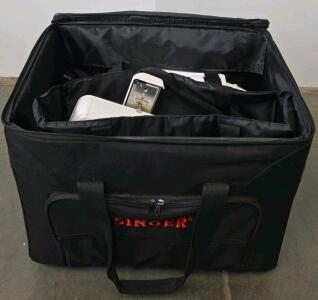 Singer Futura Quintet Sewing & Embroidery Machine with Rolling Case, 215 Stitches, LCD, USB
