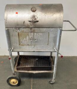 Commercial Stainless Steel Charcoal Grill &ndash; Large 540 sq in Surface, Adjustable Tray, Wheels