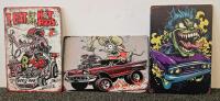 3 Rat Fink Signs