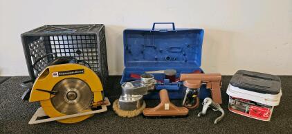 Ingersoll-Rand 7-1/4&rdquo; Circular Saw (8043B) (tested, works), Cleaning Tool Kit & Camo Deck Fasteners