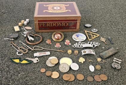 Grandpa's Cigar Box with Trinkets