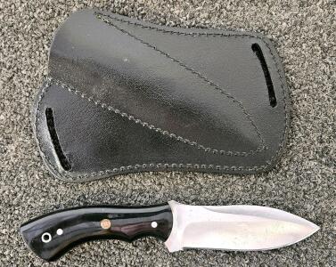 Black Fixed Blade with Sheath