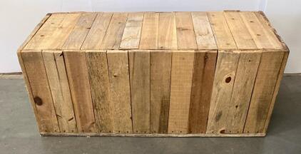 Custom Large Rustic Reclaimed Wood Storage Chest Trunk with Lid,