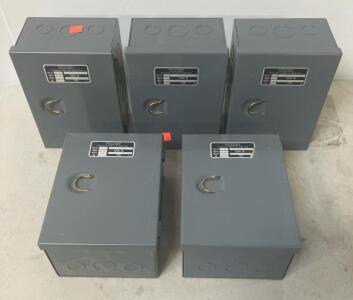 (5) Castle Company MGA Type 1 Electrical Steel Enclosure, 115/230V 30/15A 50/60Hz, Gray, Wall Mount