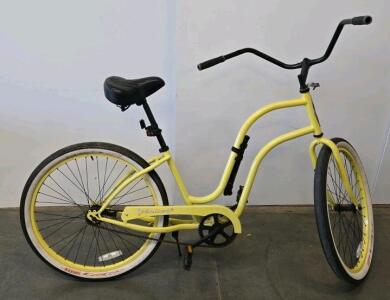 Huffy Venice Step-Through Cruiser Bicycle 26" Wheels, Single Speed, Coaster Brake, Yellow