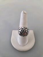 Silver Toned Fashion Rings Set &ndash; Gemstone Accents & Patterned Wide Band &ndash; Modern Designs - 2