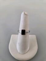 Silver Toned Fashion Rings Set &ndash; Gemstone Accents & Patterned Wide Band &ndash; Modern Designs - 3