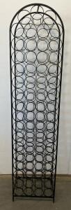Freestanding Metal Wine Rack, 67-Bottle Capacity, Black, Arched Top,