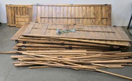 15 Privacy Wooden closet Panels with Hardware, Approx. 30lbs Each