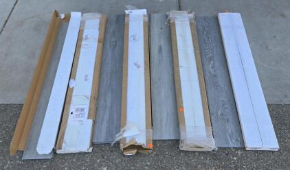 Gray Wood-Look Vinyl SPC Plank Flooring, SKU 70006, 6 Boxes, 3/16"x7.2"x48", 144 sqft, Lot Y220242