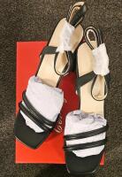 Cervigado Silver Rhinestone Slingback Pumps Size 8.5 & Black Platform Heels Size 9, New in Box - 5