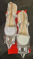Cervigado Silver Rhinestone Slingback Pumps Size 8.5 & Black Platform Heels Size 9, New in Box - 6