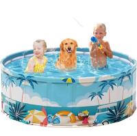 Amazon Lot: MAXVINI 62.9" Foldable Pool, 238 Gallons, Non-Inflatable, Portable for Kids & Pets & Light Fixture - 4