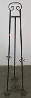 Set of 3 Wire Cone Display Racks & Ornate Metal Easel &ndash; Steel, 72/54/36 in Racks, 70 in Easel - 3