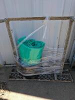 Industrial Steel Workbench 60"x30", Storage Rack with Plastic Sheeting, Pick/Mattock Tool - 3