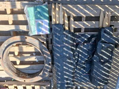 2 Rolls 100 ft Silt Fence w/ Wooden Stakes, Zober 9ft Tree Cover, Large Steel Flange Included
