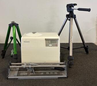 Panasonic Bread Maker SD-BT65P, Project Source 14" Tile Cutter, Quantaray & Utility Tripods (bread maker Tested and Powers On)