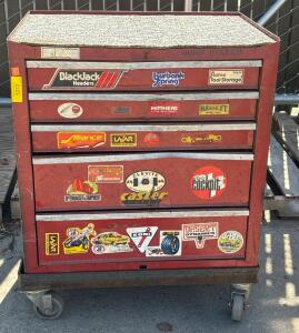 Craftsman 65434 Rolling Tool Chest, 3 Drawers, Red, Approx. 27" W x 18" D x 40" H