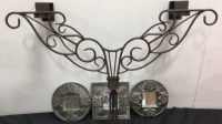 3 Small Mirrors, Decorative Piece of Metal