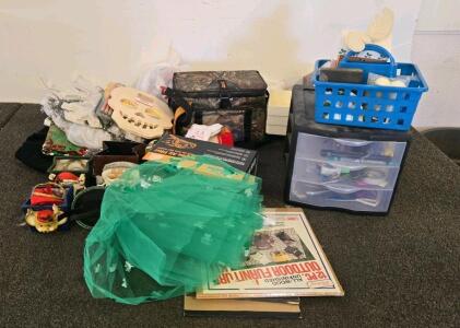 Mixed Holiday & Seasonal Lot: Magellan Cooler, Air Filters, Christmas, St. Patrick&rsquo;s Decor, Napkins Large Assorted Art, Craft & Office Supply Lot w/ Crayola Twistables, Organizers, Palettes, Kits