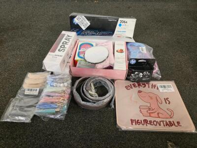 Mixed HP Ink & Toner, Beauty Salon Kit, Spray Combs, Accessories, and More