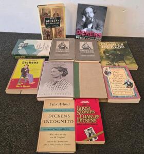 Charles Dickens Biographies, Reference & Anthologies Lot Books, Mixed Authors & Bindings, The Dickens Dictionary, The Complete Ghost Stories of Charles Dickens, The Friendly Dickens, Dickens Incognito, and more